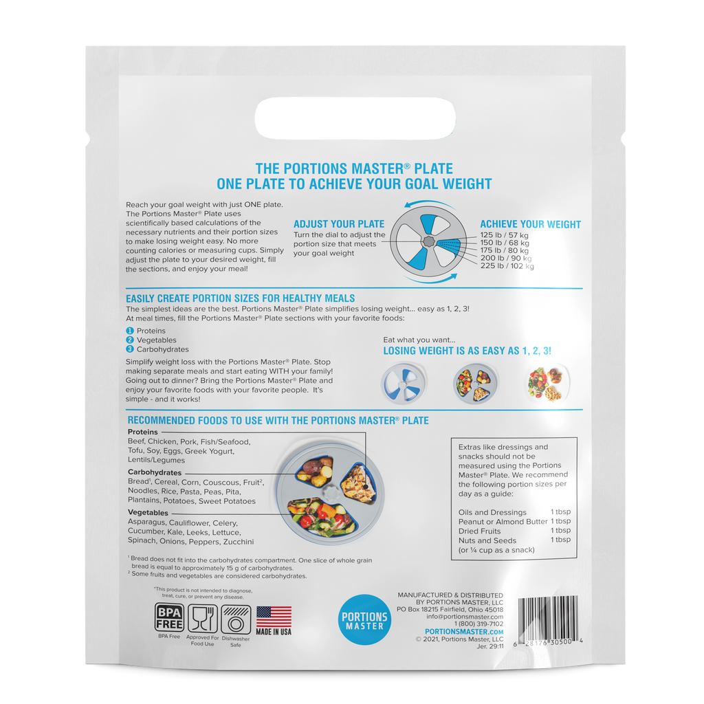 Portions Master Plate Bag Back