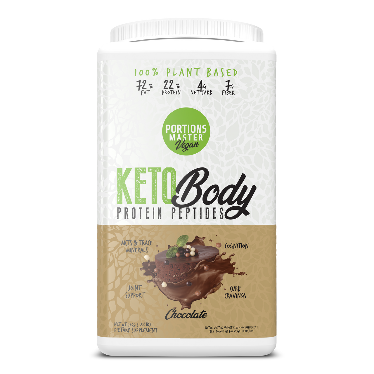 Portions Master Keto Body Protein Peptides Chocolate Front