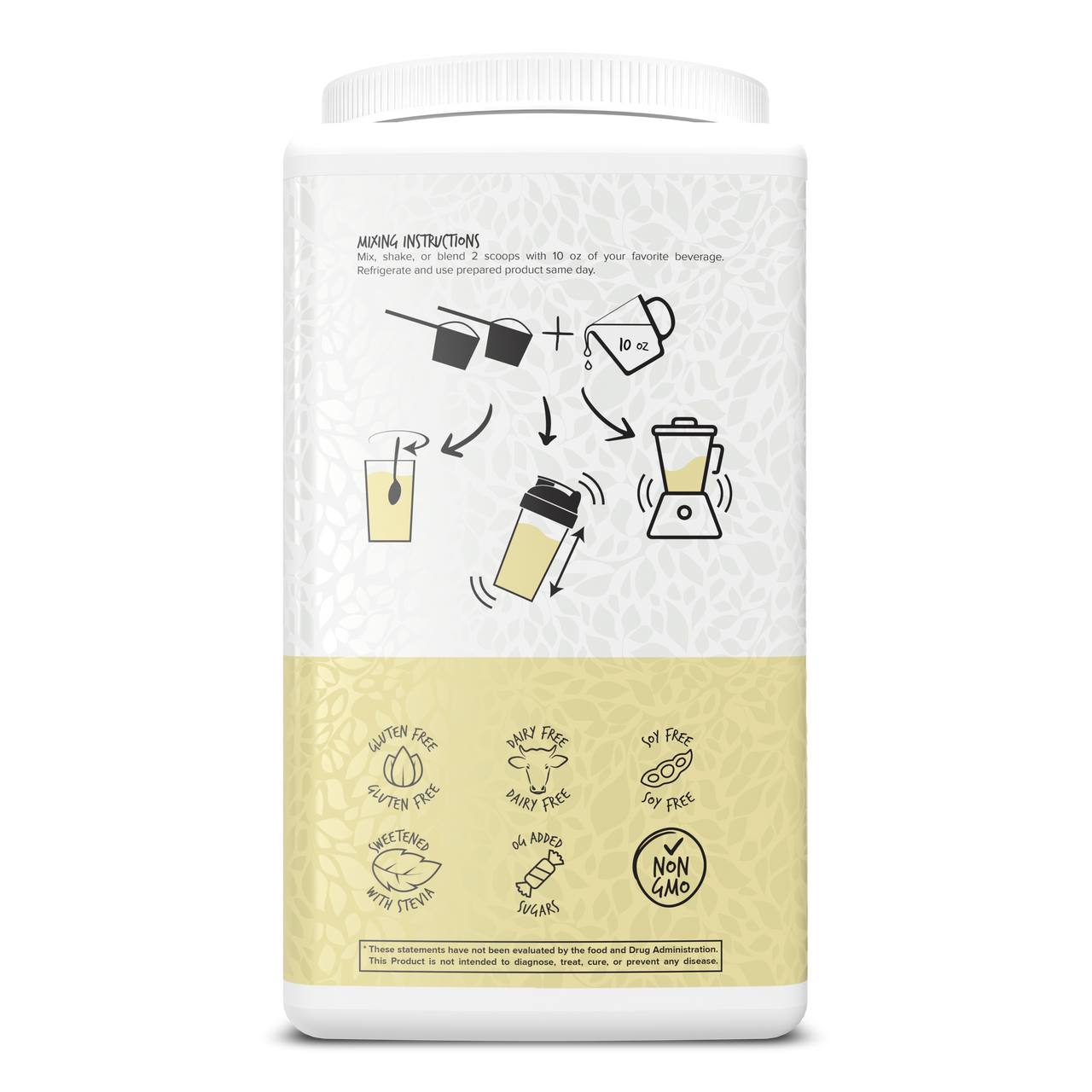 Portions Master Keto Body Protein Peptides Vanilla Cream Back