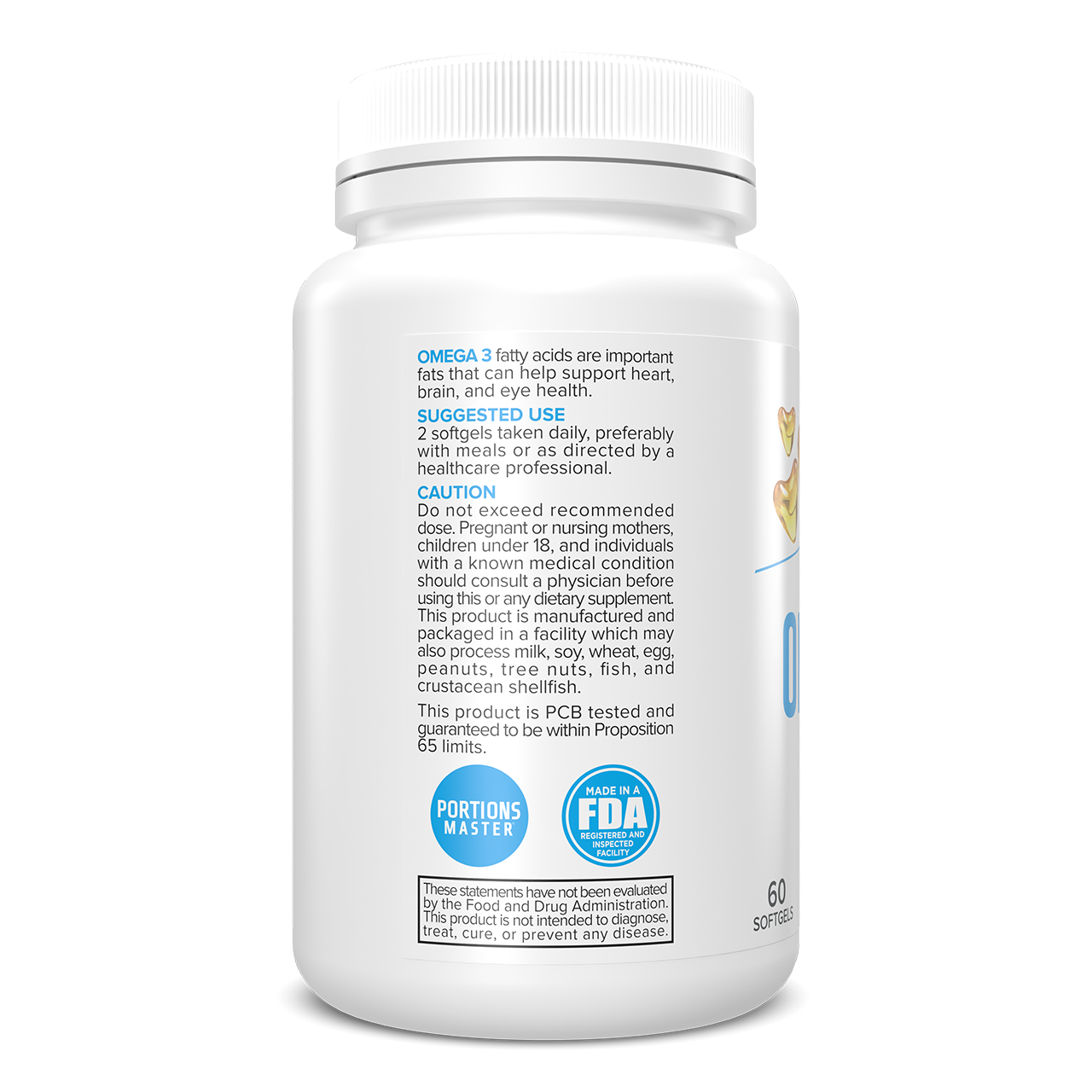 Portions Master Omega 3 Fish Oil Left