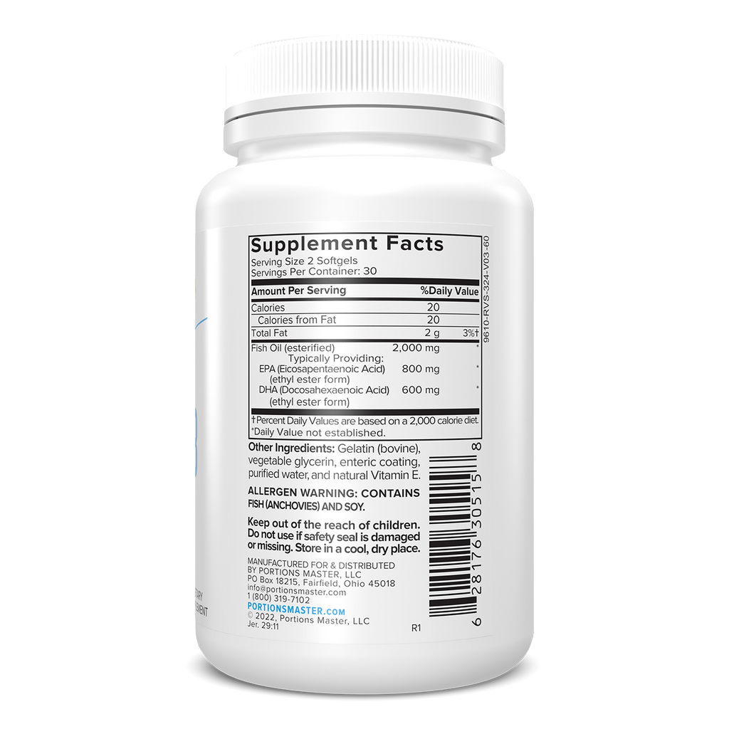 Portions Master Omega 3 Fish Oil Right