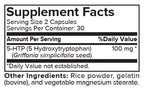 Portions Master 5HTP Supplement Facts