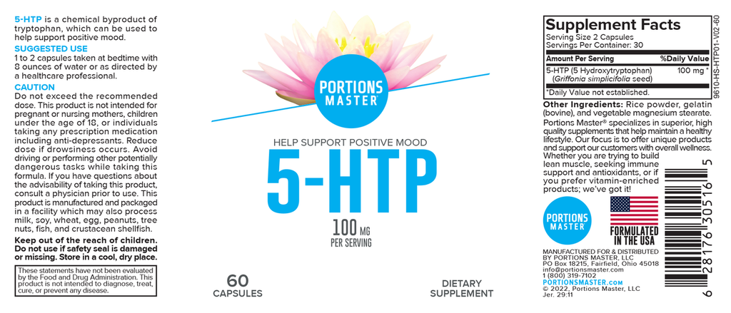 Portions Master 5HTP Label