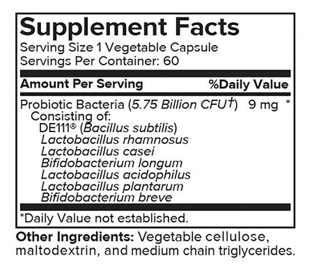Portions Master Advanced Probiotic Supplement Panel