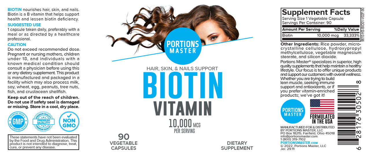 Portions Master Biotin Label