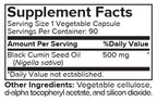 Black Cumin Seed Oil Supplement Panel