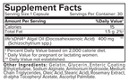 Portions Master DHA Supplement Panel