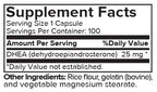 Portions Master DHEA Supplement Panel