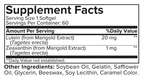 Portions Master Lutein Supplement Panel