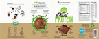 Portions Master Vegan Plant Protein Chocolate 750g Label