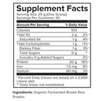 Portions Master Vegan Plant Protein Unflavored 750g Supp Panel
