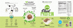 Portions Master Vegan Plant Protein Unflavored 750g Label