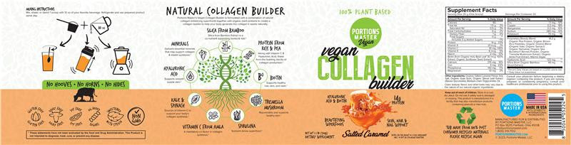 Portions Master Vegan Collagen Builder Salted Caramel Label