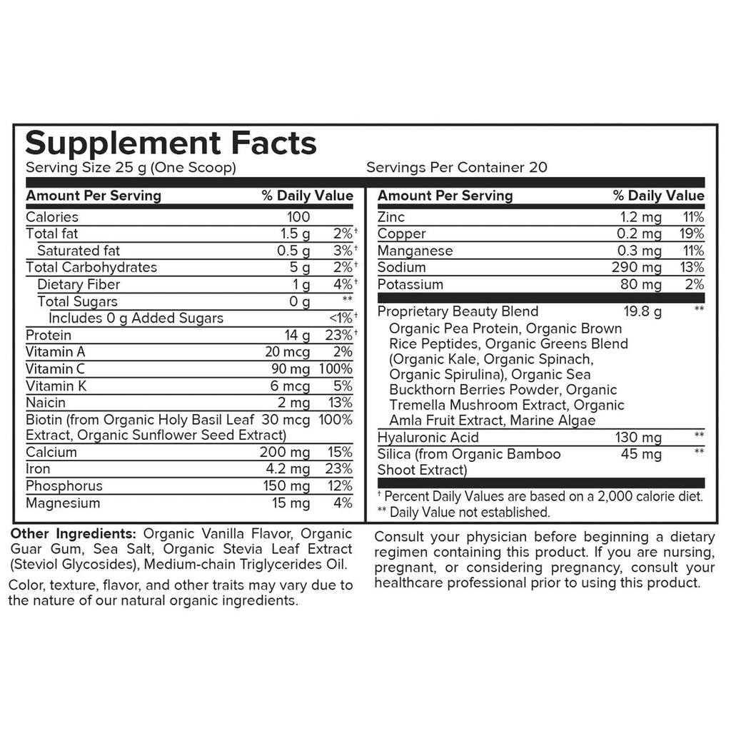Portions Master Vegan Collagen Builder French Vanilla Supp Panel