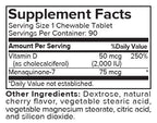 Portions Master Vitamin D3 & K2 Supplement Panel