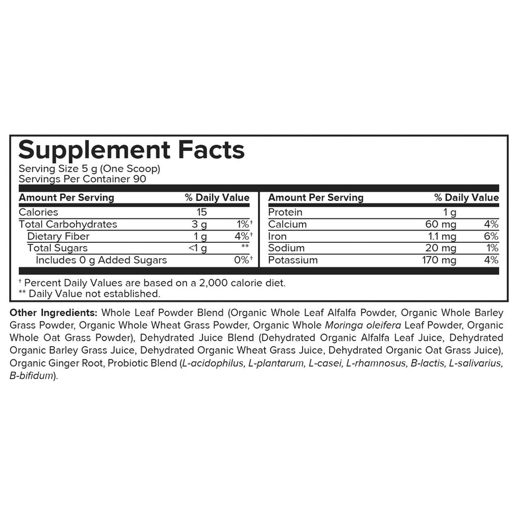 Portions Master Vulcanic Supergreens Unflavored 450g Supp Panel