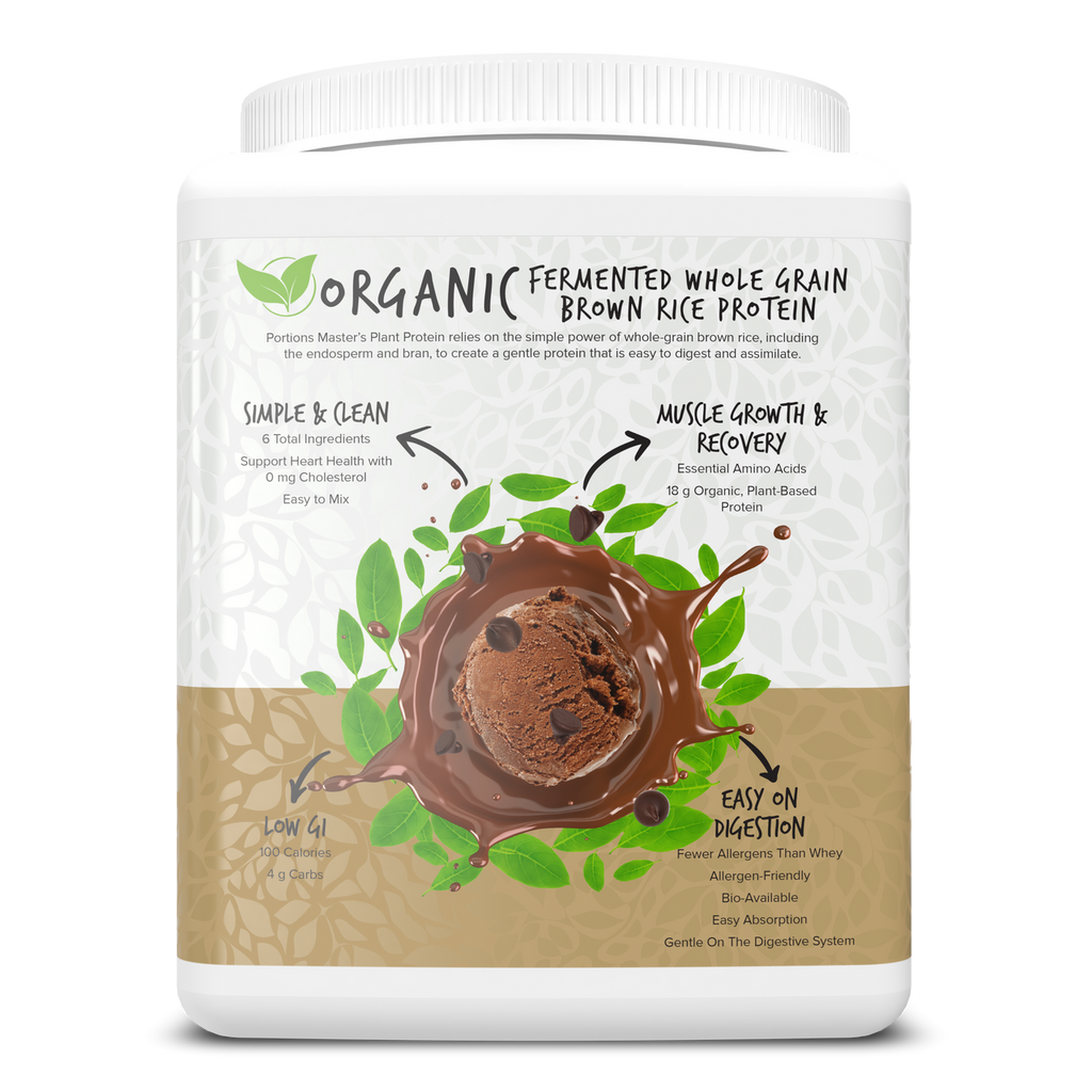 Portions Master Vegan Plant Protein Chocolate 375g Left