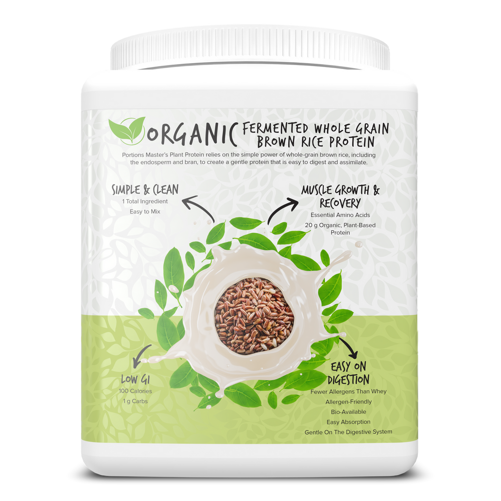 Portions Master Vegan Plant Protein Unflavored 375g Left