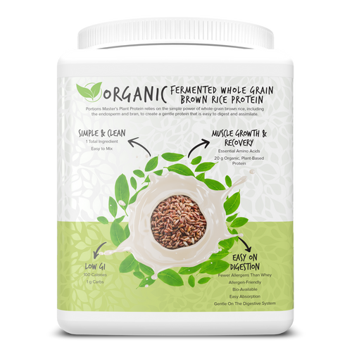 Portions Master Vegan Plant Protein Unflavored 375g Left