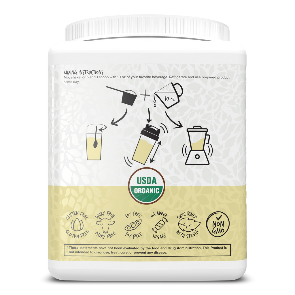 Portions Master Vegan Plant Protein Vanilla 375g Back