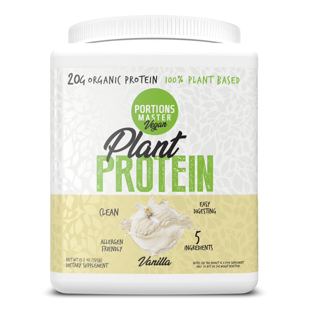Portions Master Vegan Plant Protein Vanilla 375g Front