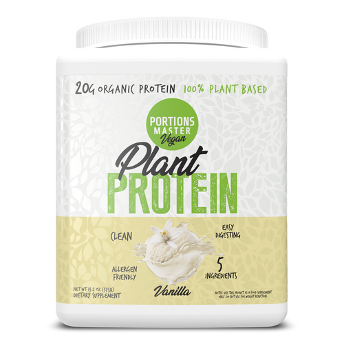 Portions Master Vegan Plant Protein Vanilla 375g Front