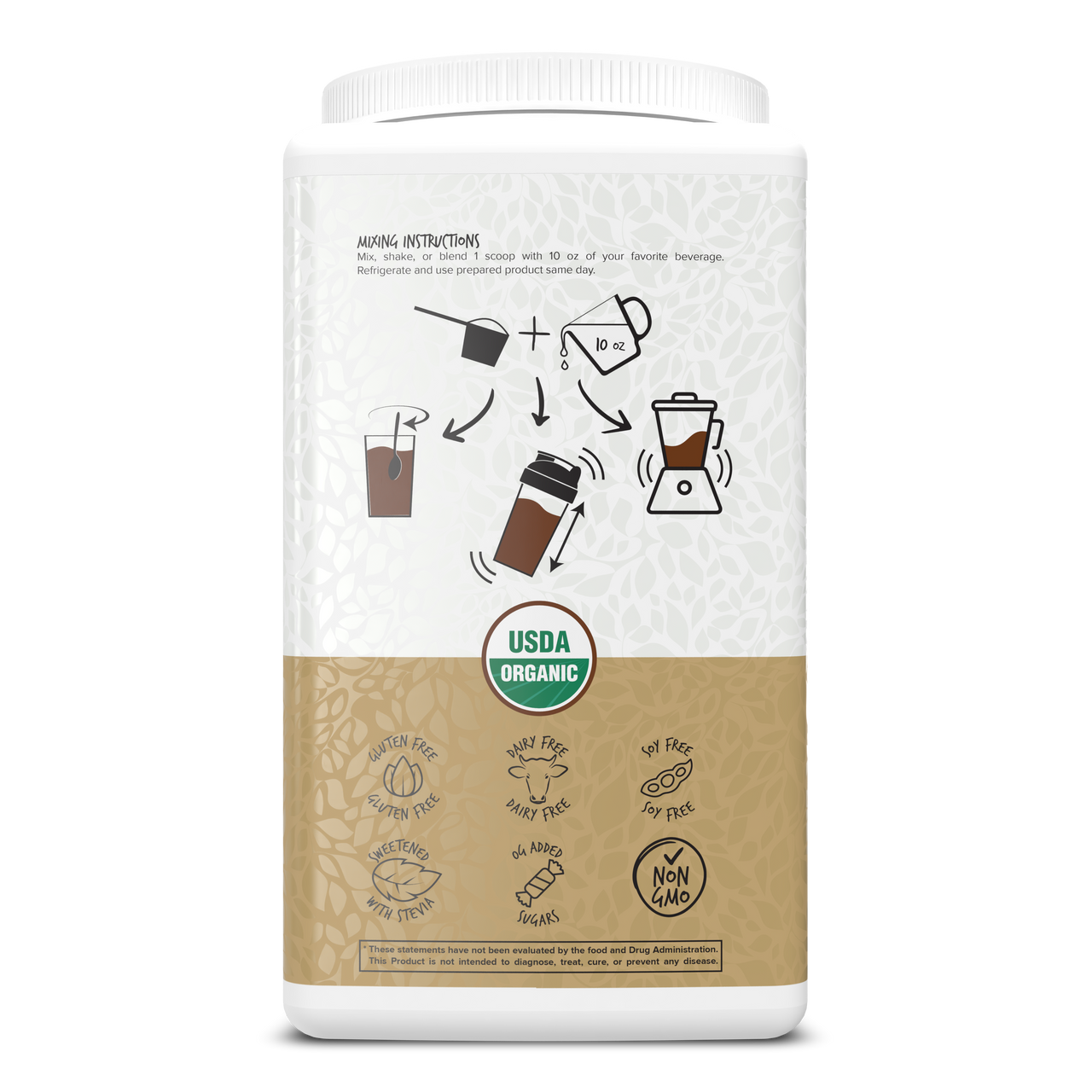 Portions Master Vegan Plant Protein Chocolate 750g Back