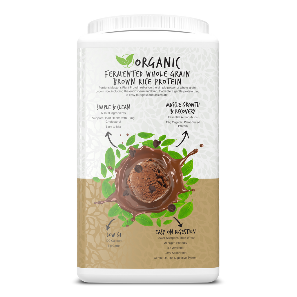 Portions Master Vegan Plant Protein Chocolate 750g Left