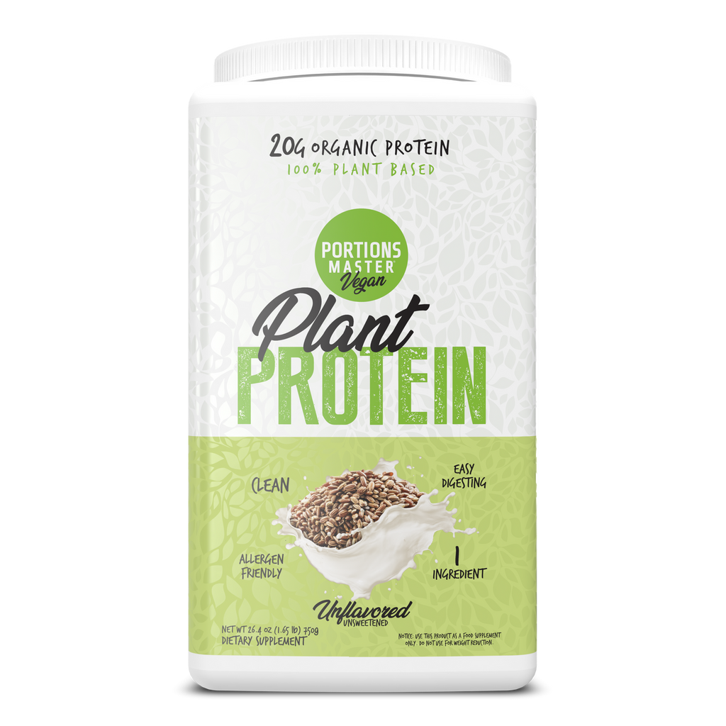 Portions Master Vegan Plant Protein Unflavored 750g Front