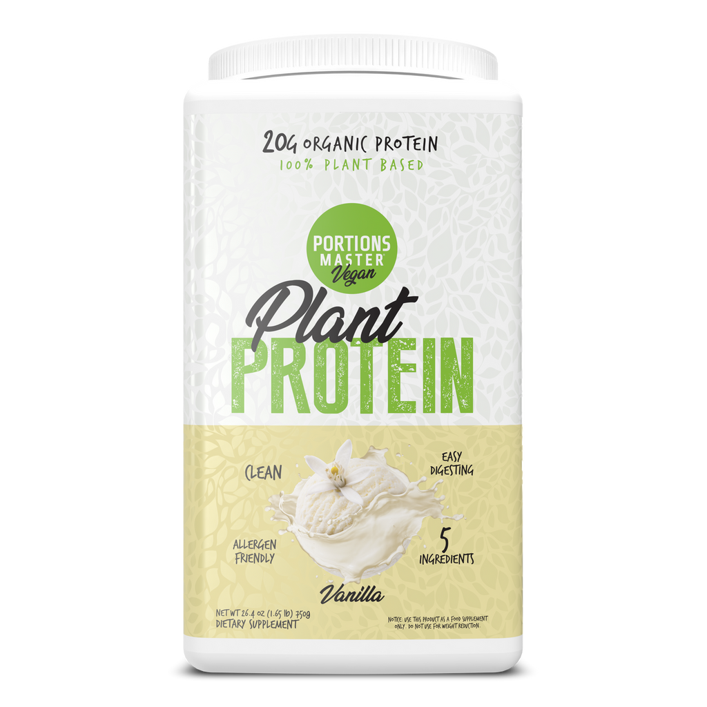 Portions Master Vegan Plant Protein Vanilla 750g Front