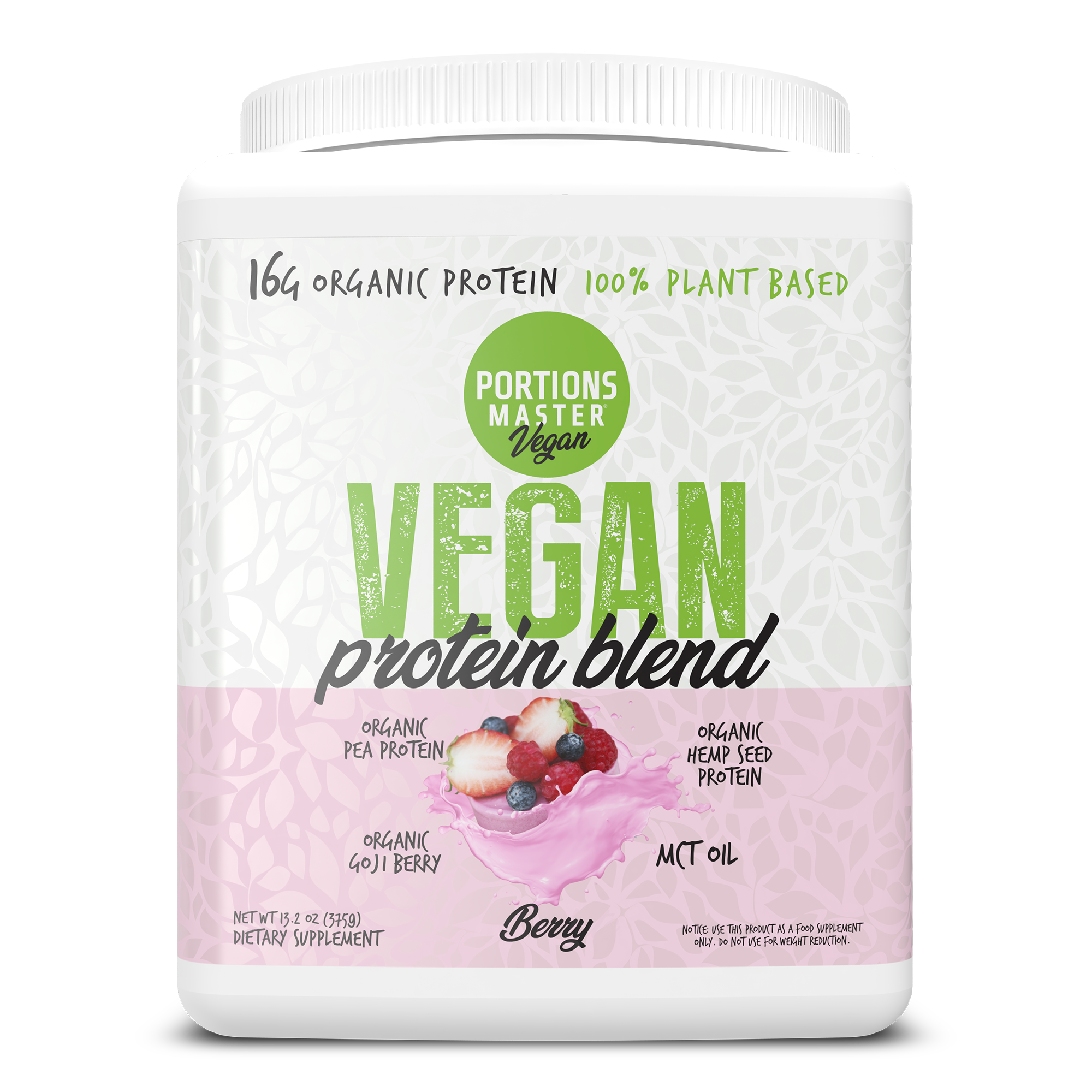 Portions Master Vegan Protein Blend Berry
