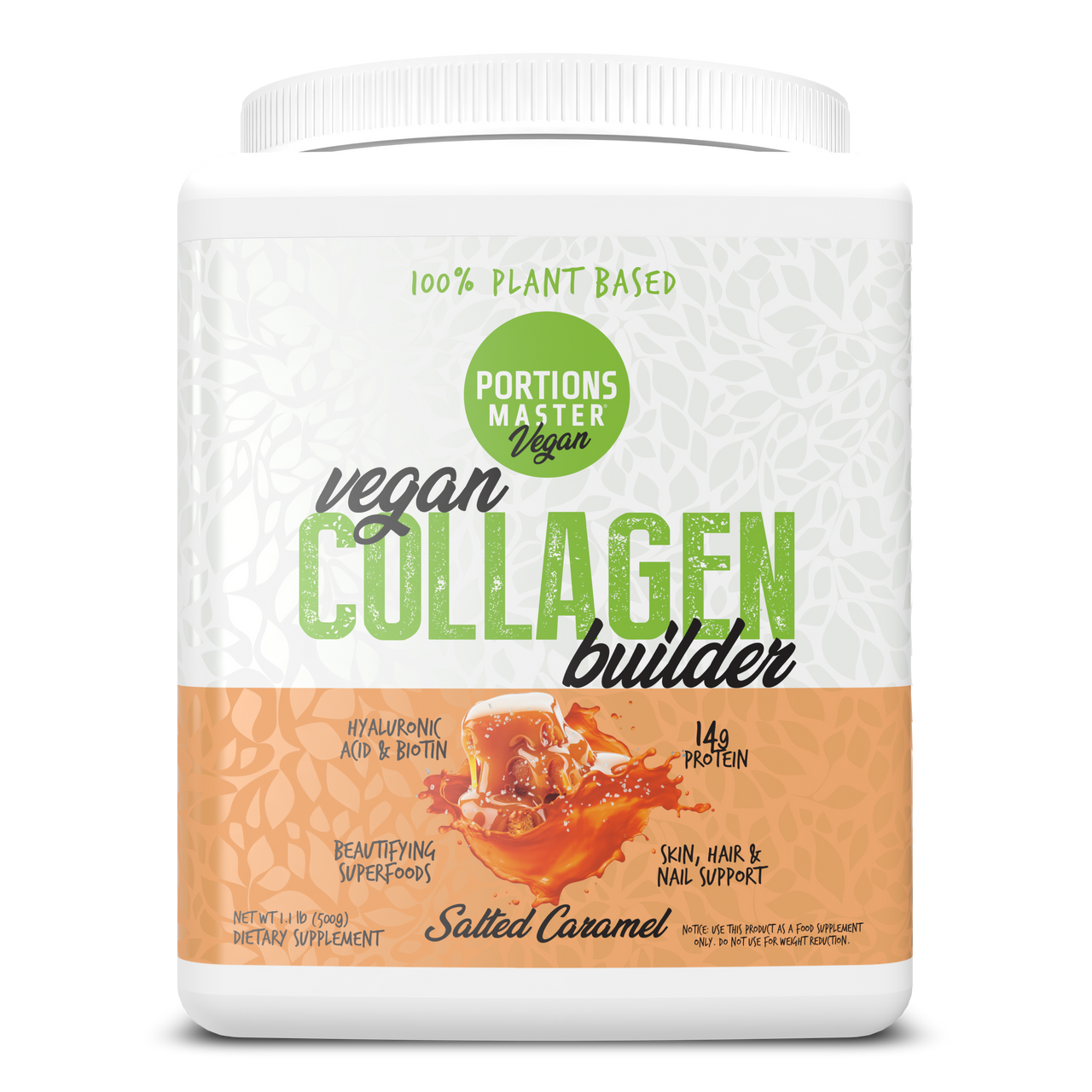 Portions Master Vegan Collagen Builder Salted Caramel Front