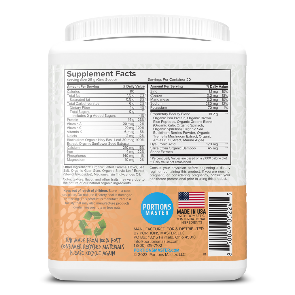 Portions Master Vegan Collagen Builder Salted Caramel Right