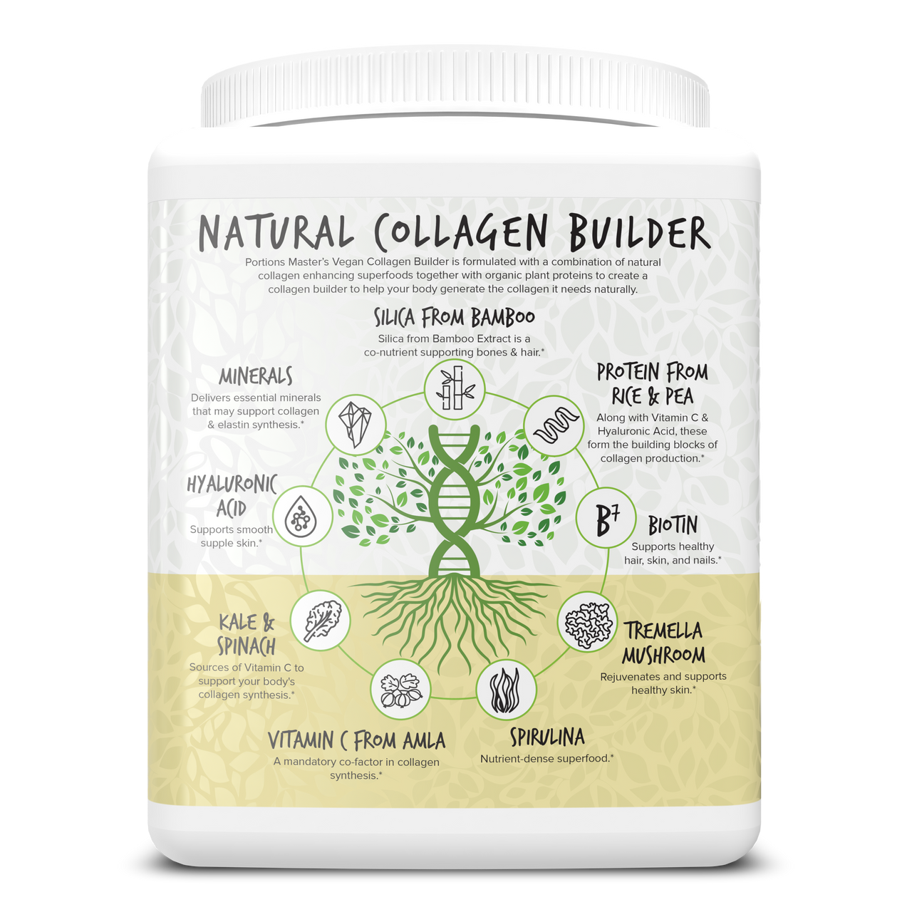 Portions Master Vegan Collagen Builder French Vanilla Left