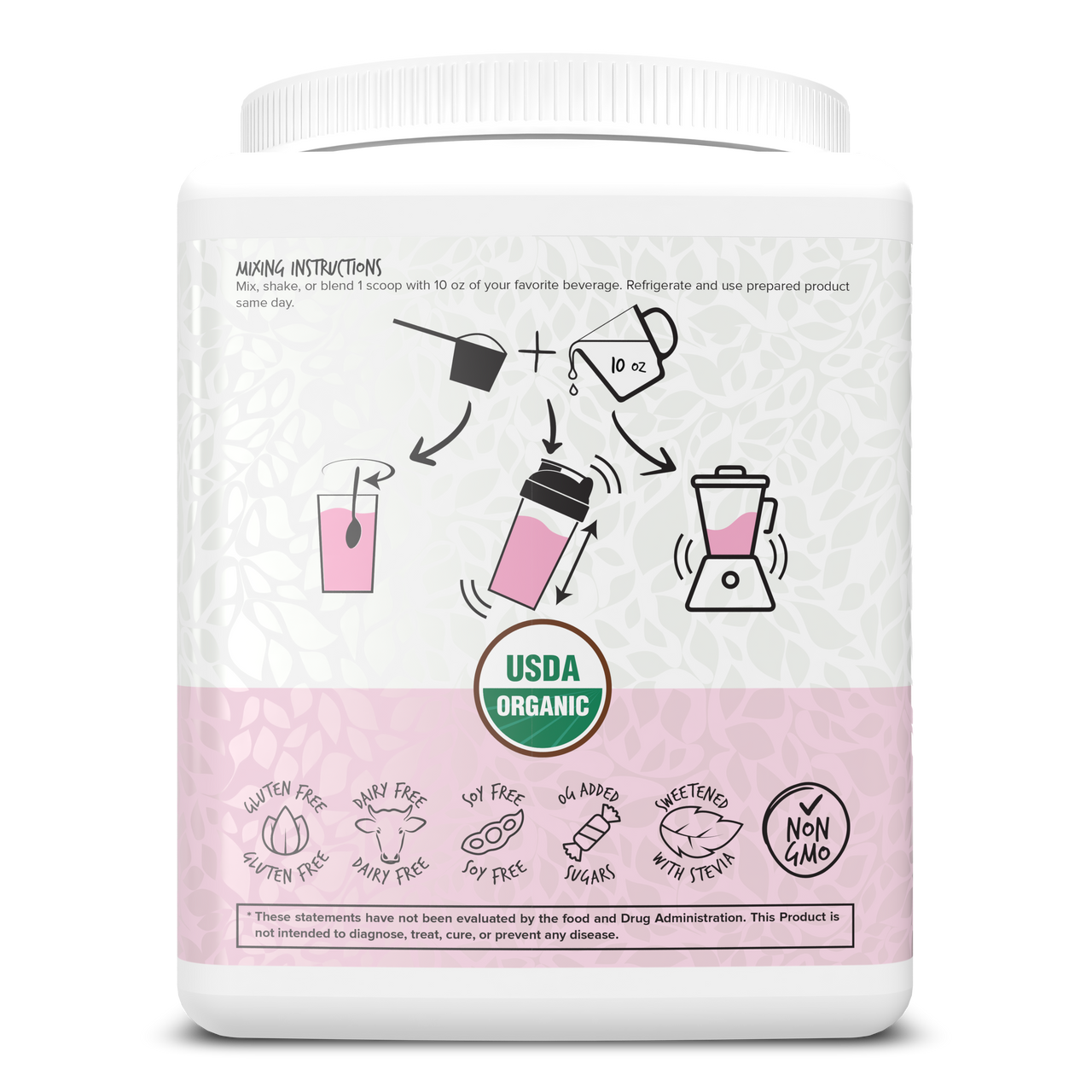 Portions Master Vegan Protein Blend Berry 375g Back