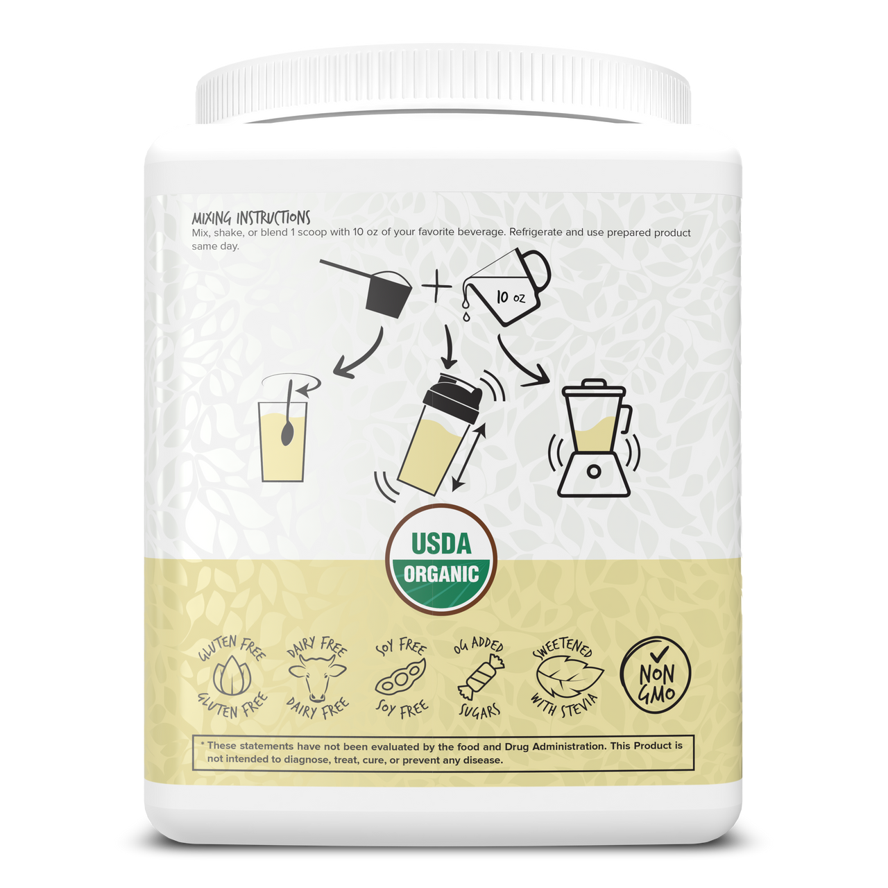 Portions Master Vegan Protein Blend Vanilla 375g Back