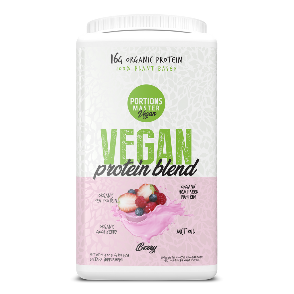 Portions Master Vegan Protein Blend Berry 750g Front