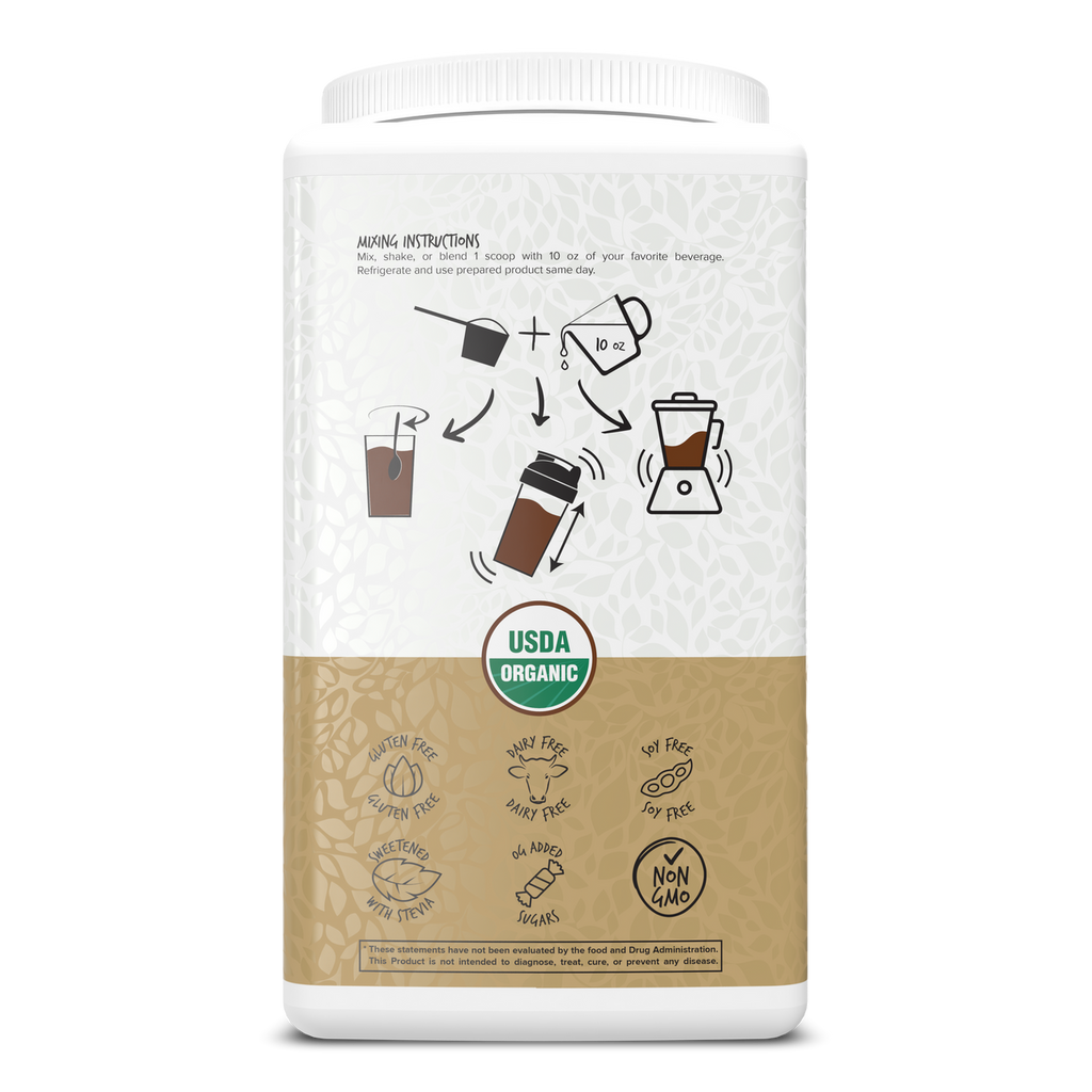 Portions Master Vegan Protein Blend Chocolate 750g Back