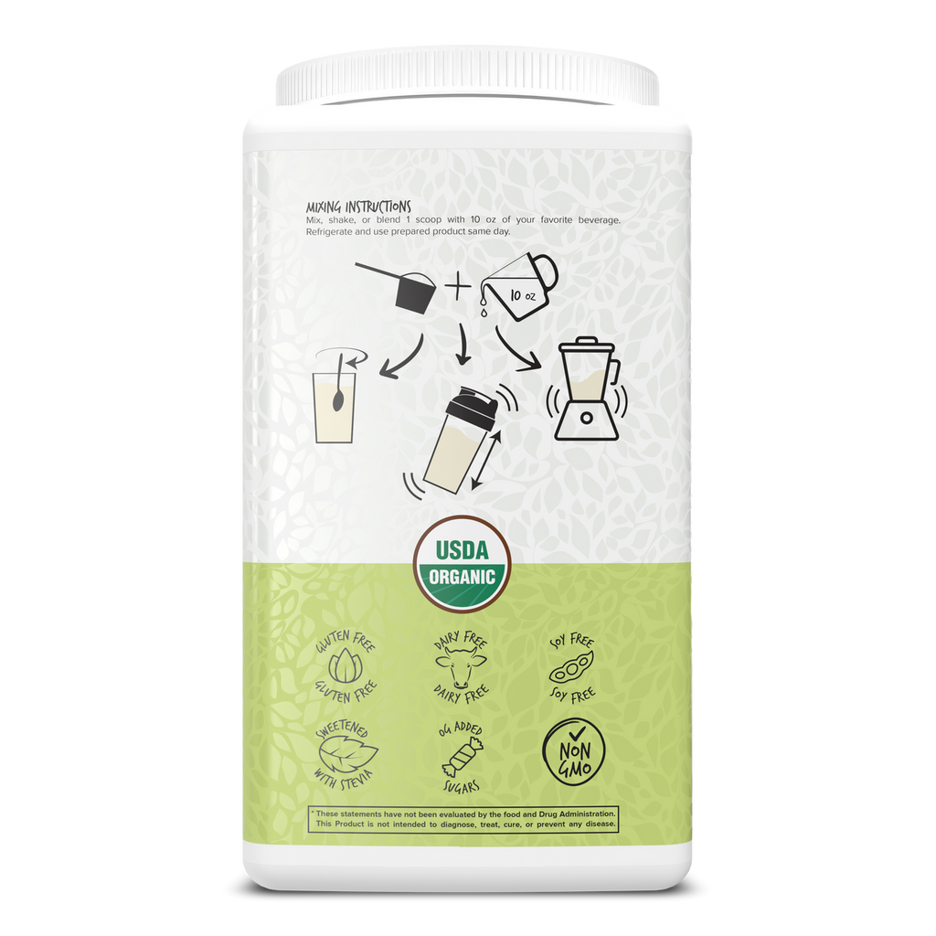 Portions Master Vegan Protein Blend Unflavored 750g Back