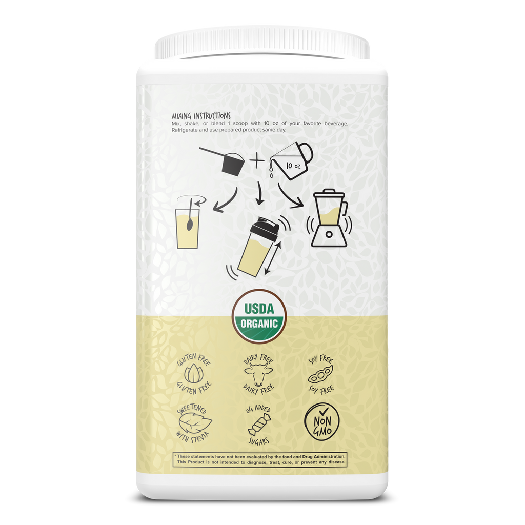 Portions Master Vegan Protein Blend Vanilla 750g Back