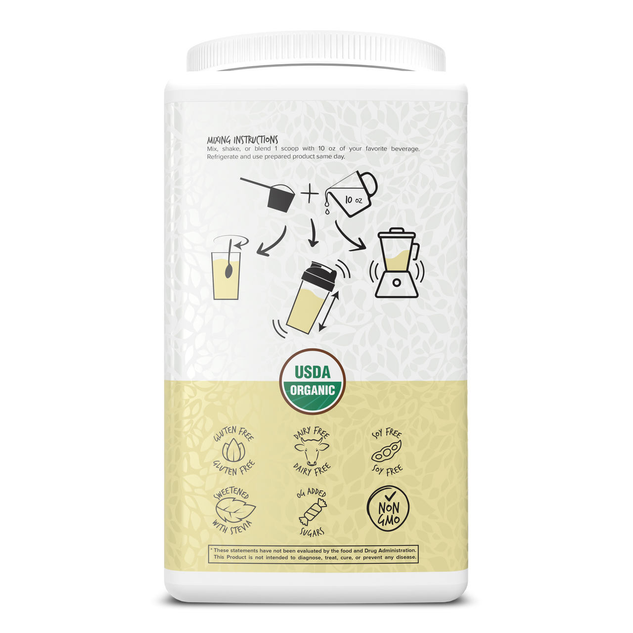 Portions Master Vegan Protein Blend Vanilla 750g Back