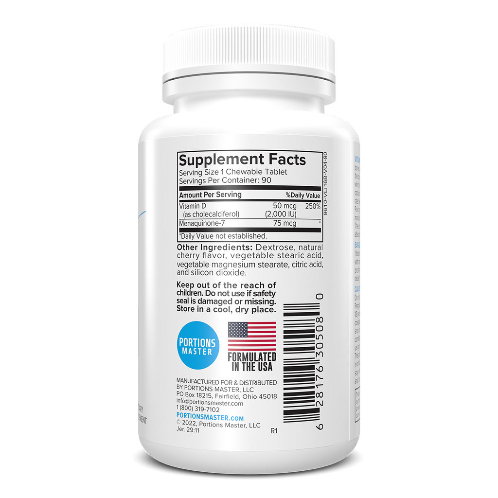 Portions Master Vitamin D3 & K2 Right