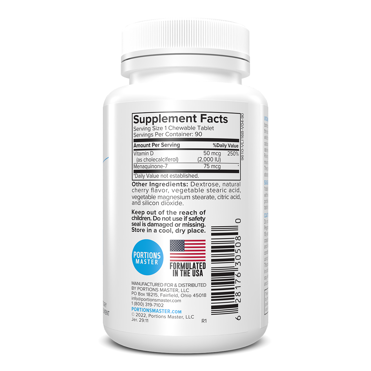 Portions Master Vitamin D3 & K2 Right