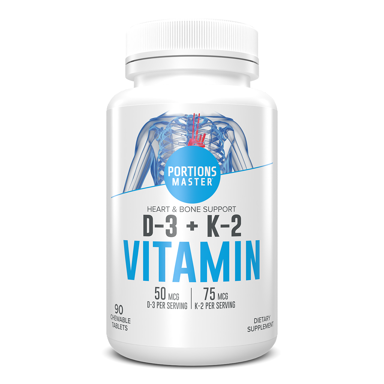 Portions Master Vitamin D3 & K2 Front