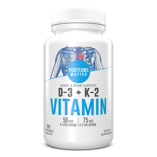 Portions Master Vitamin D3 & K2 Front