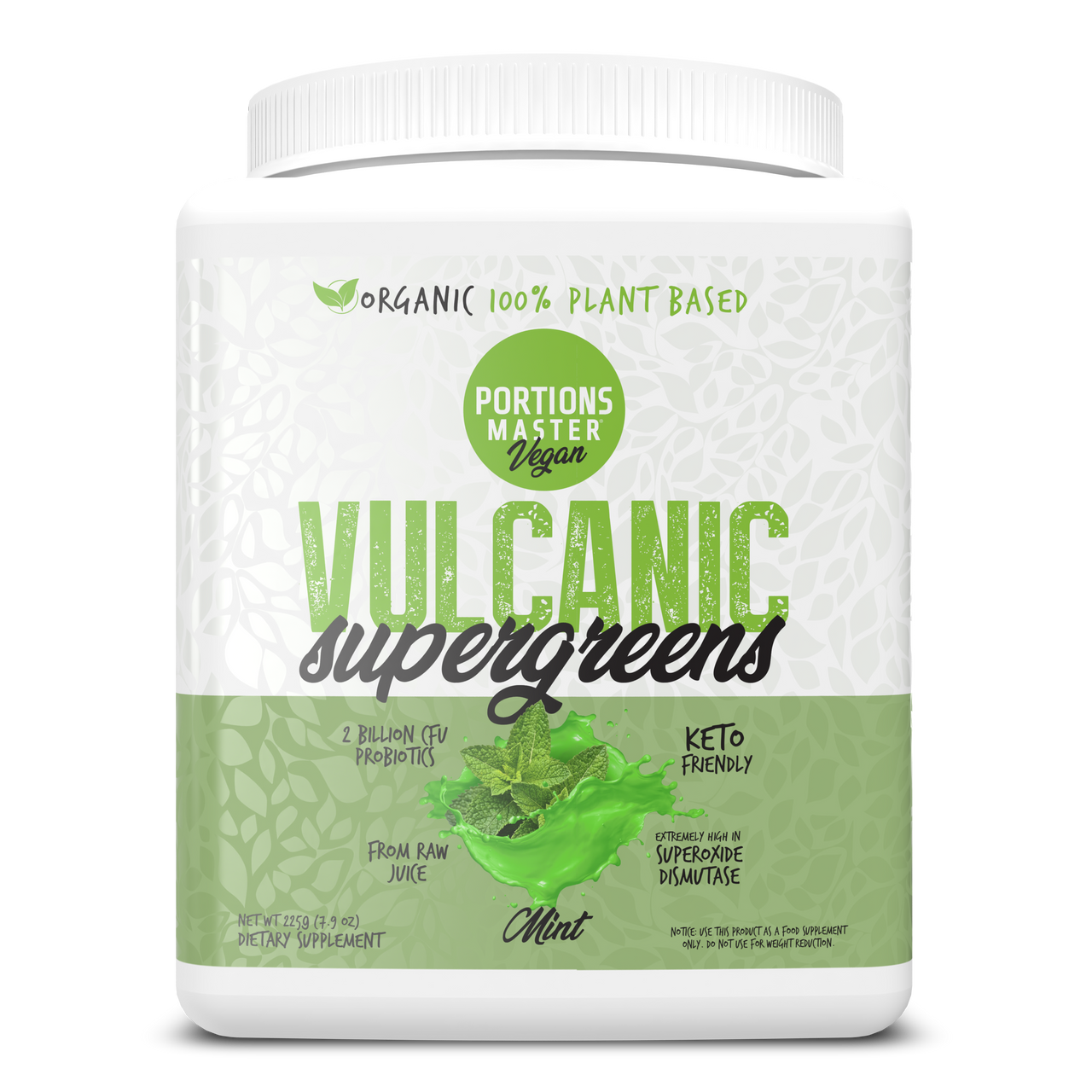 Portions Master Vulcanic Supergreens Mint Front