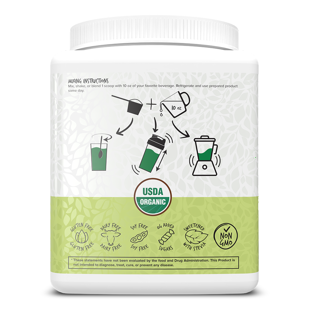 Portions Master Vulcanic Supergreens Unflavored 225g Back