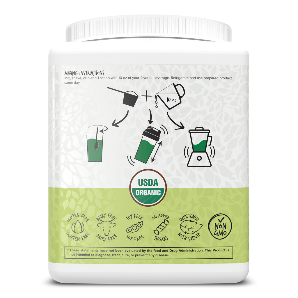 Portions Master Vulcanic Supergreens Unflavored 450g Back
