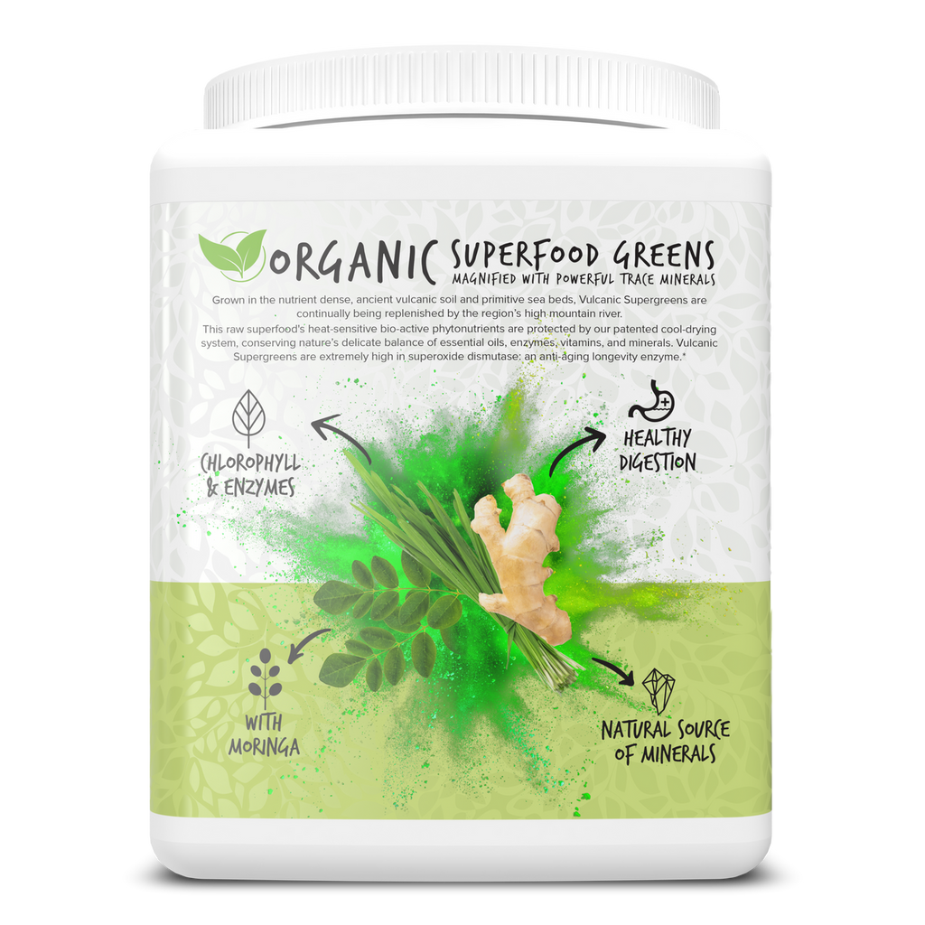 Portions Master Vulcanic Supergreens Unflavored 450g Left