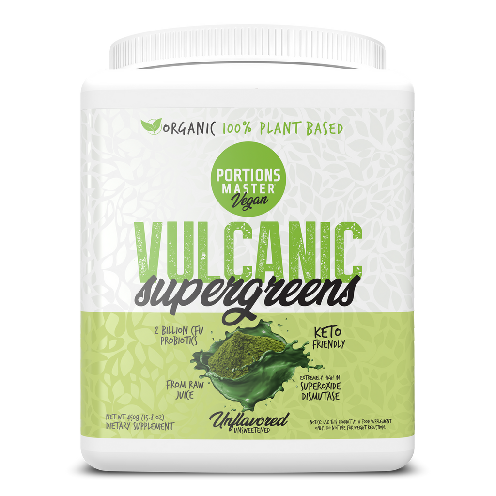 Portions Master Vulcanic Supergreens Unflavored 450g Front